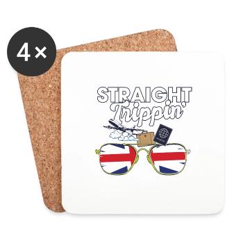 Straight Trippin' Britain Vacation Tour Travel - Untersetzer (4er-Set) - Weiß - Vorne