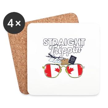 Straight Trippin' Canada Vacation Tour Travel - Untersetzer (4er-Set) - Weiß - Vorne