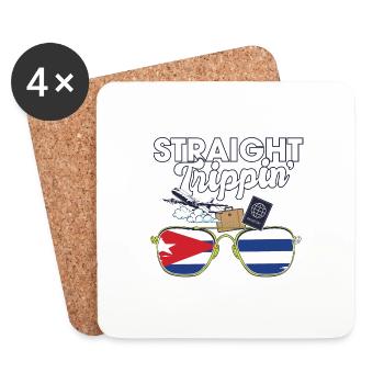 Straight Trippin' Cuba Vacation Tour Travel Trip - Untersetzer (4er-Set) - Weiß - Vorne