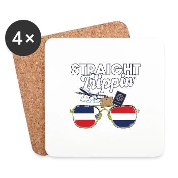 Straight Trippin' Dominican Republic Vacation - Untersetzer (4er-Set) - Weiß - Vorne