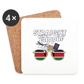 Straight Trippin' Kenya Vacation Tour Travel Trip - Untersetzer (4er-Set) - Weiß - Vorne