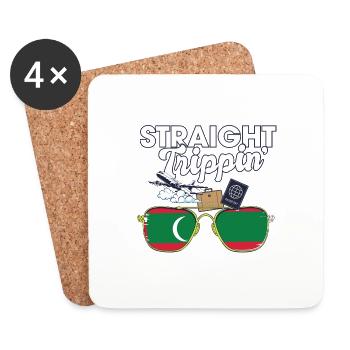 Straight Trippin' Maldives Vacation Tour Travel - Untersetzer (4er-Set) - Weiß - Vorne