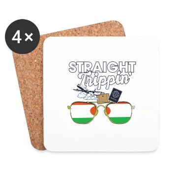 Straight Trippin' Nigeria Vacances Tour Voyage - Dessous de verre (lot de 4) - blanc - Devant