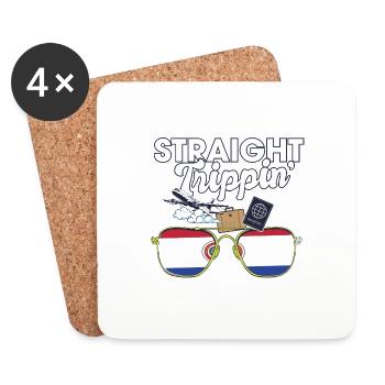 Straight Trippin' Paraguay Vacation Tour Travel - Coasters (set of 4) - white - Front