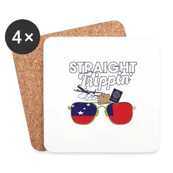 Straight Trippin' Samoa Vacation Tour Travel Trip - Untersetzer (4er-Set) - Weiß - Vorne