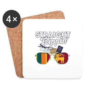 Straight Trippin' Sri Lanka Vacation Tour Travel - Coasters (set of 4) - white - Front