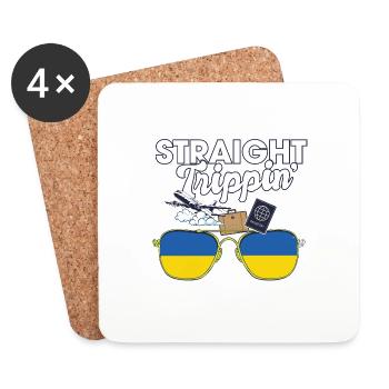 Straight Trippin' Ukraine Vacation Tour Travel - Untersetzer (4er-Set) - Weiß - Vorne