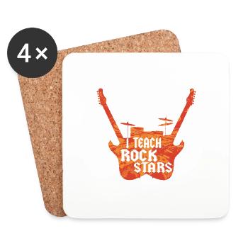 I Teach Rockstars Music Teacher Teaching Music - Coasters (set of 4) - white - Front