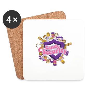 Candy Security Kids Parents Matching Birthday - Untersetzer (4er-Set) - Weiß - Vorne