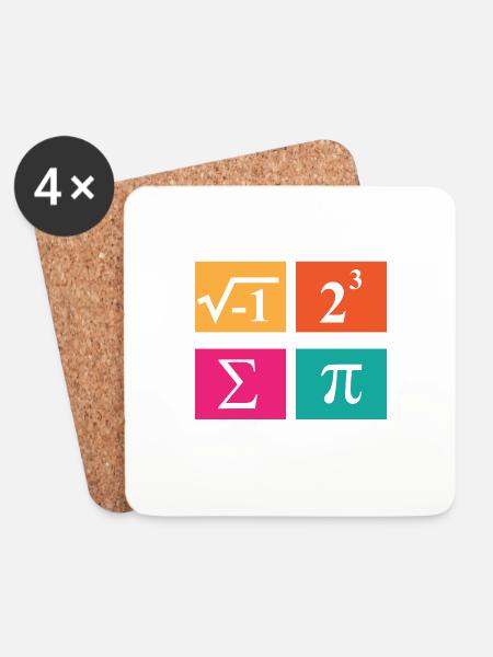 Pi Day I Ate Some Pie and It Was Delicious Math - Untersetzer (4er-Set) - Weiß