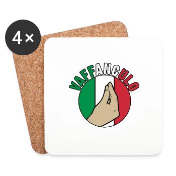 Italien Italiener Vaffanculo - Untersetzer (4er-Set) - Weiß - Vorne