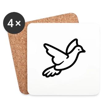 Dove - Coasters (set of 4) - white - Front