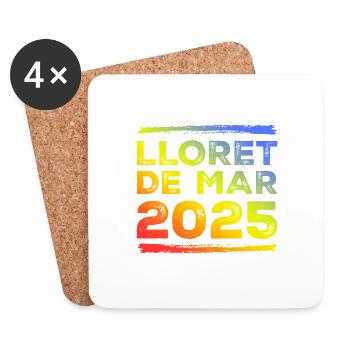 Lloret De Mar 2025 Bunt - Untersetzer (4er-Set) - Weiß - Vorne