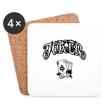Joker Jokers All in Geschenkidee - Untersetzer (4er-Set) - Weiß - Vorne