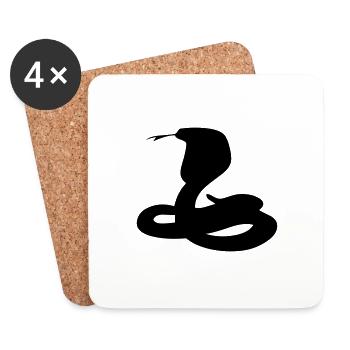 snake - Coasters (set of 4) - white - Front