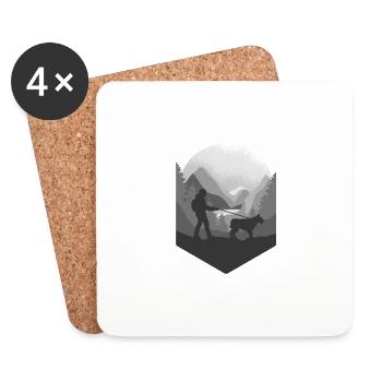 Dog sports & dog walking dogs in the mountains - Coasters (set of 4) - white - Front