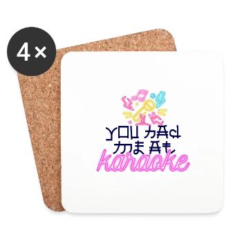 Drôle de Japon Karaoke cadeau Singer Musique - Dessous de verre (lot de 4) - blanc - Devant