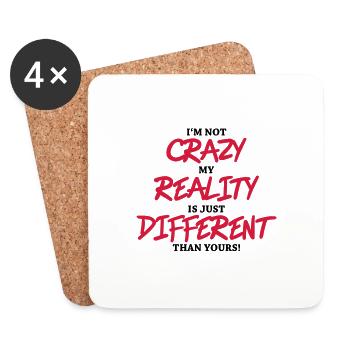 I'm not crazy... - Untersetzer (4er-Set) - Weiß - Vorne