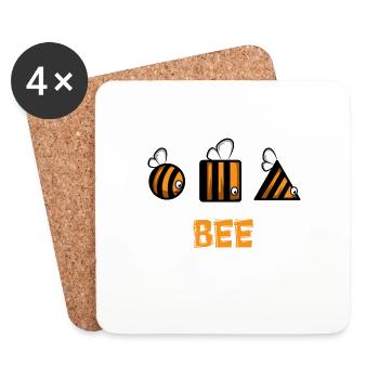 Bee Different Different and Unique Ge - Coasters (set of 4) - white - Front
