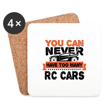 You Can Never Have Too Many RC Cars - Rennen - Untersetzer (4er-Set) - Weiß - Vorne