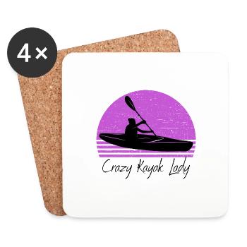Kayaking - Coasters (set of 4) - white - Front