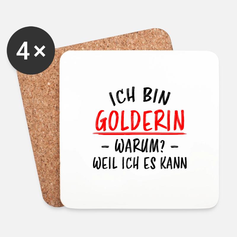 Golferin Minigolf Lustiger Spruch Golf Geschenk - Untersetzer (4er-Set) - Weiß