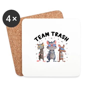 Sariga Design for Opossum and Raccoon - Coasters (set of 4) - white - Front