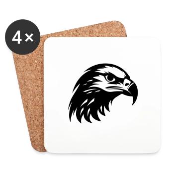 Adler - Untersetzer (4er-Set) - Weiß - Vorne