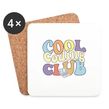 Programmeur informatique Cool Coding Club Codeur - Dessous de verre (lot de 4) - blanc - Devant
