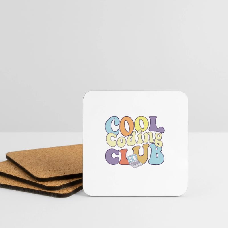 Cool Coding Club Computer Programmer Coder Coasters (set of 4)
