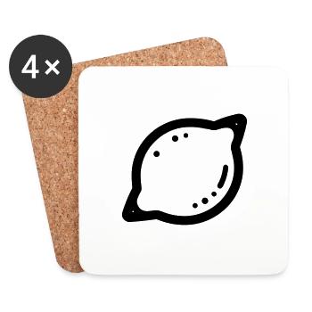 Lemon - Coasters (set of 4) - white - Front