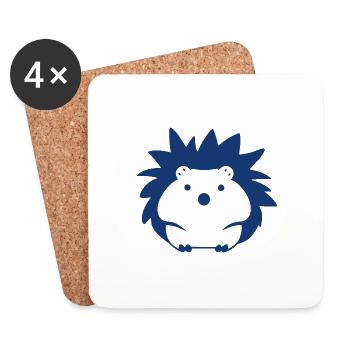 Igel - Untersetzer (4er-Set) - Weiß - Vorne