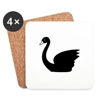 Swan - Coasters (set of 4) - white - Front
