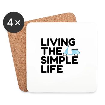 Living the simple life - Untersetzer (4er-Set) - Weiß - Vorne