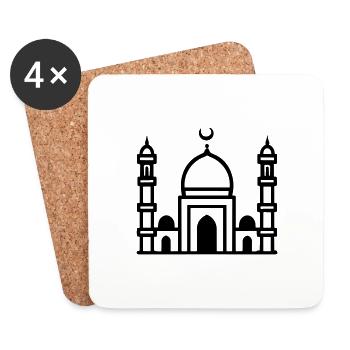 Moschee - Untersetzer (4er-Set) - Weiß - Vorne