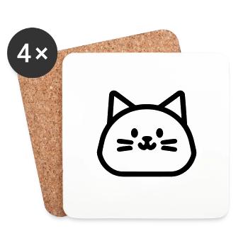 kitten - Coasters (set of 4) - white - Front