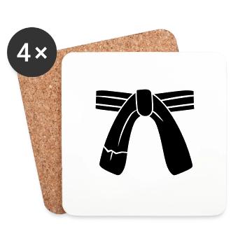 ceinture - Dessous de verre (lot de 4) - blanc - Devant