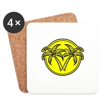 Palm Island Holiday Summer - Coasters (set of 4) - white - Front