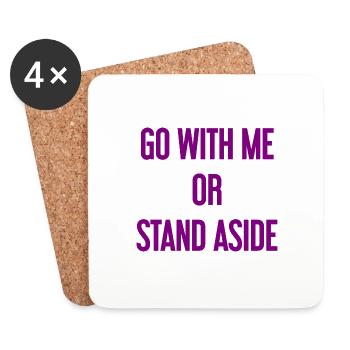 Walk with or aside - Coasters (set of 4) - white - Front