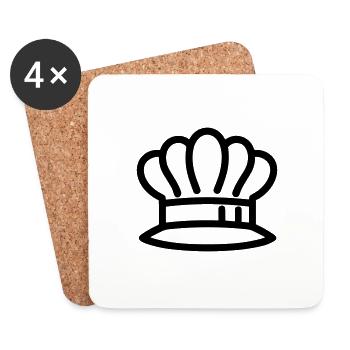Küchenchef - Untersetzer (4er-Set) - Weiß - Vorne