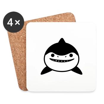 Shark - Coasters (set of 4) - white - Front