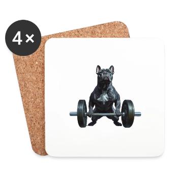 Cane Corso - Untersetzer (4er-Set) - Weiß - Vorne