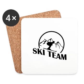ski team - Coasters (set of 4) - white - Front