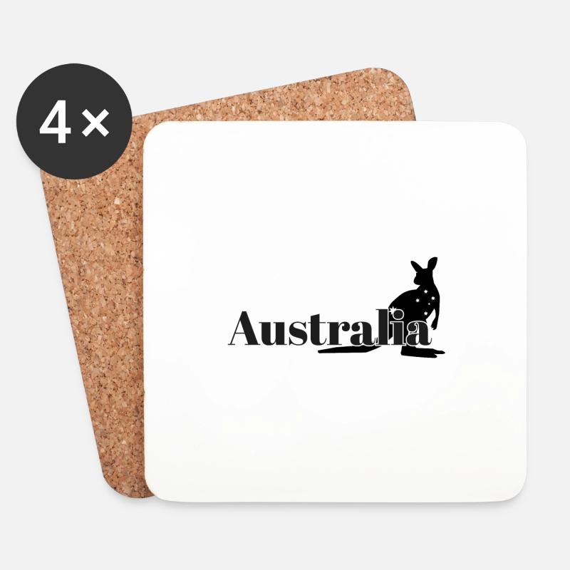 Australien - Untersetzer (4er-Set) - Weiß