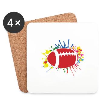 Rugby Dad Like A Normal Dad Just Much Cooler - Coasters (set of 4) - white - Front
