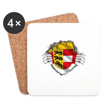 Véritables T klagenfurt & Carinthie Patriotes & Vacanciers - Dessous de verre (lot de 4) - blanc - Devant