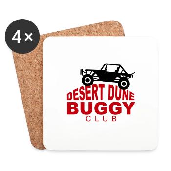 Buggy de dune du désert - Dessous de verre (lot de 4) - blanc - Devant