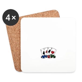 Stop Whining Poker Friends Poker Player Buddy - Coasters (set of 4) - white - Front