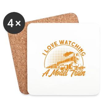 Trains Train Driver Locomotive Gift - Coasters (set of 4) - white - Front