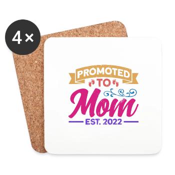 Passende Familie Mutter Mama Geschenk - Untersetzer (4er-Set) - Weiß - Vorne